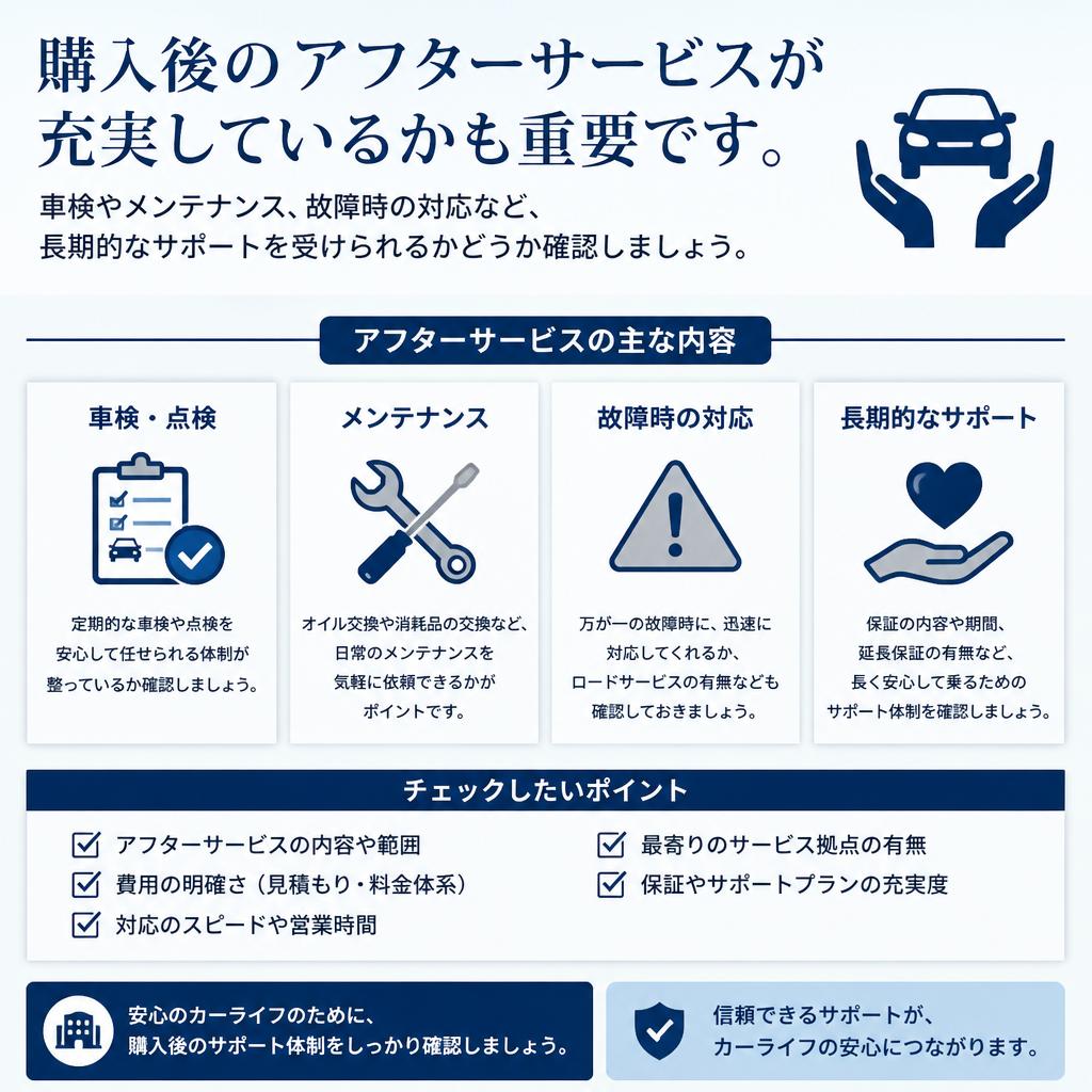 アフターサービスの充実度