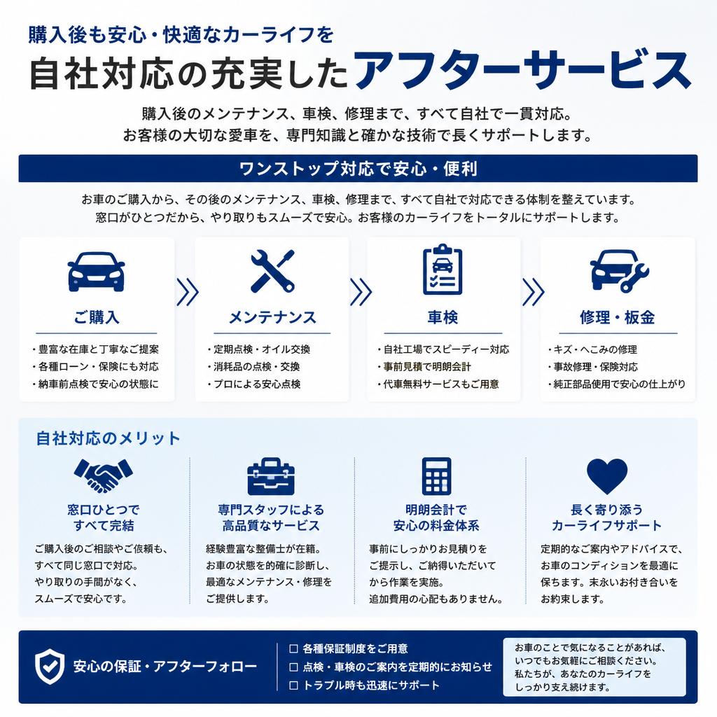 充実したアフターサービス